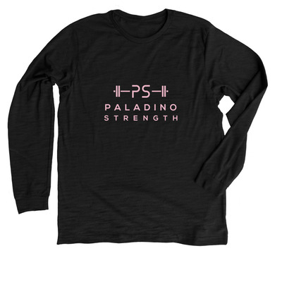 Paladino Strength Apparel (profits donated!), a Solid Black Blend Premium Long Sleeve Tee