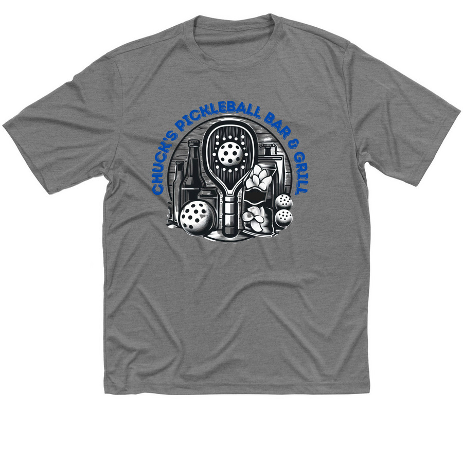 Chuck?s PB bar & grill shirt&nbsp;, a Grey Concrete Heather Classic Performance Tee