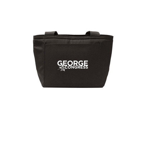 George Austin For Congress Lunch Tote, a Deep Black Insulated Lunch Tote