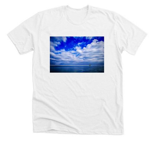 Winter Horizon, a Solid White Blend Premium Unisex Tee