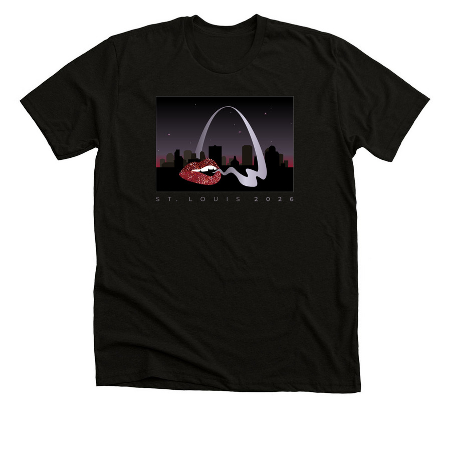 St. Louis 2026 Smoky Arch, a Solid Black Blend Premium Unisex Tee