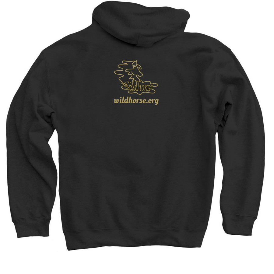 Donkey Mafia at Wildhorse w/muted back logo, a Black Pullover Hoodie (back-view)