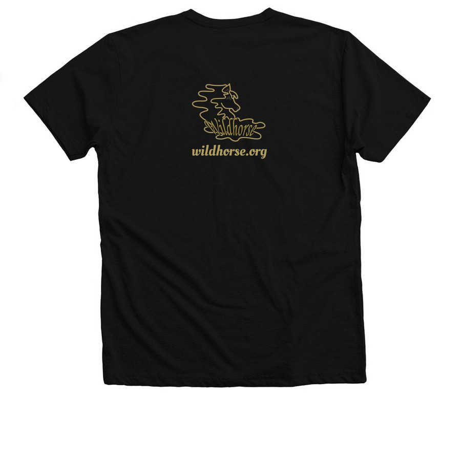 Donkey Mafia at Wildhorse w/muted back logo, a Solid Black Blend Premium V-Neck Tee (back-view)