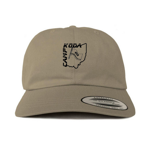 KODA CAMP Hats (Black Logo), a Khaki Printed Classic Baseball Cap