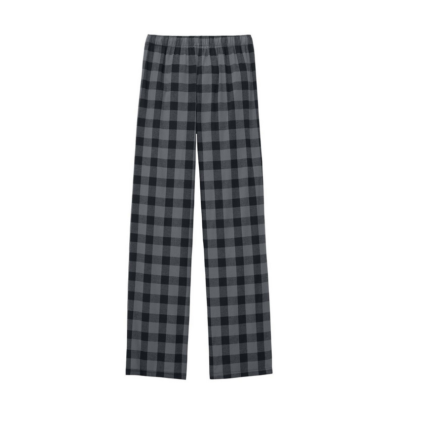 FoTAS Pride Pants, a Grey/ Black Buffalo Check Flannel Pajama Pant (back-view)