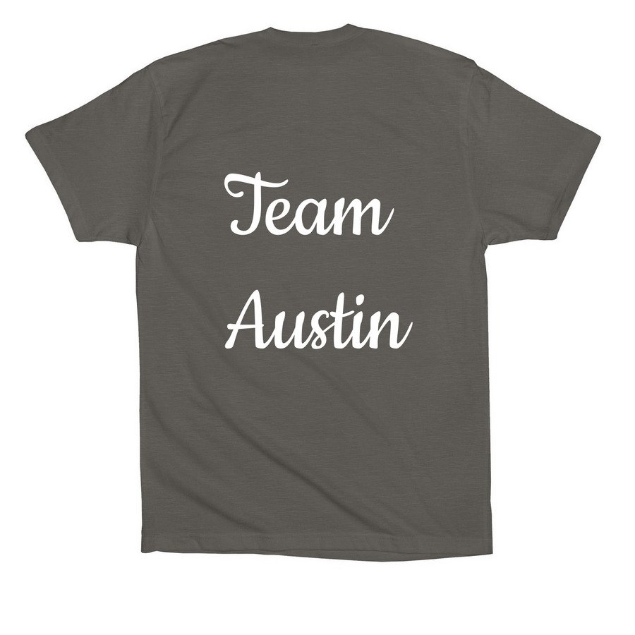 Strong than cancer, a Asphalt Premium Cotton Tee (back-view)