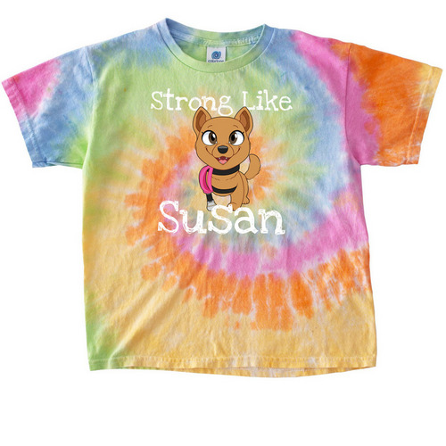 Strong Like Susan, Youth, a Eternity Youth Tie Dye Tee