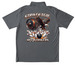 MFE Strikers&nbsp;, a Iron Grey Unisex Performance Polo (back-view)