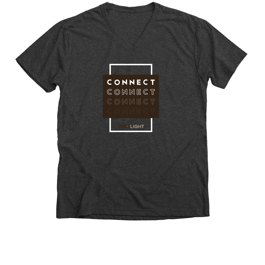 Connect, a Dark Grey Heather Premium V-Neck Tee
