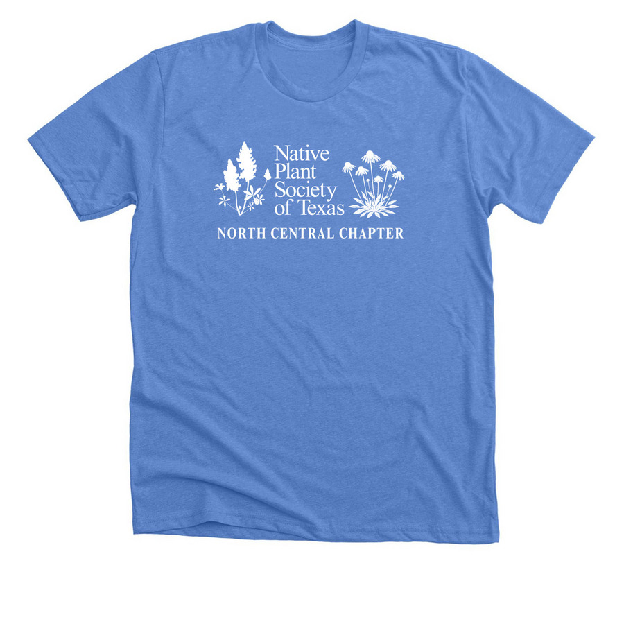Short Sleeve - White Logo, a Heather Columbia Blue Premium Unisex Tee