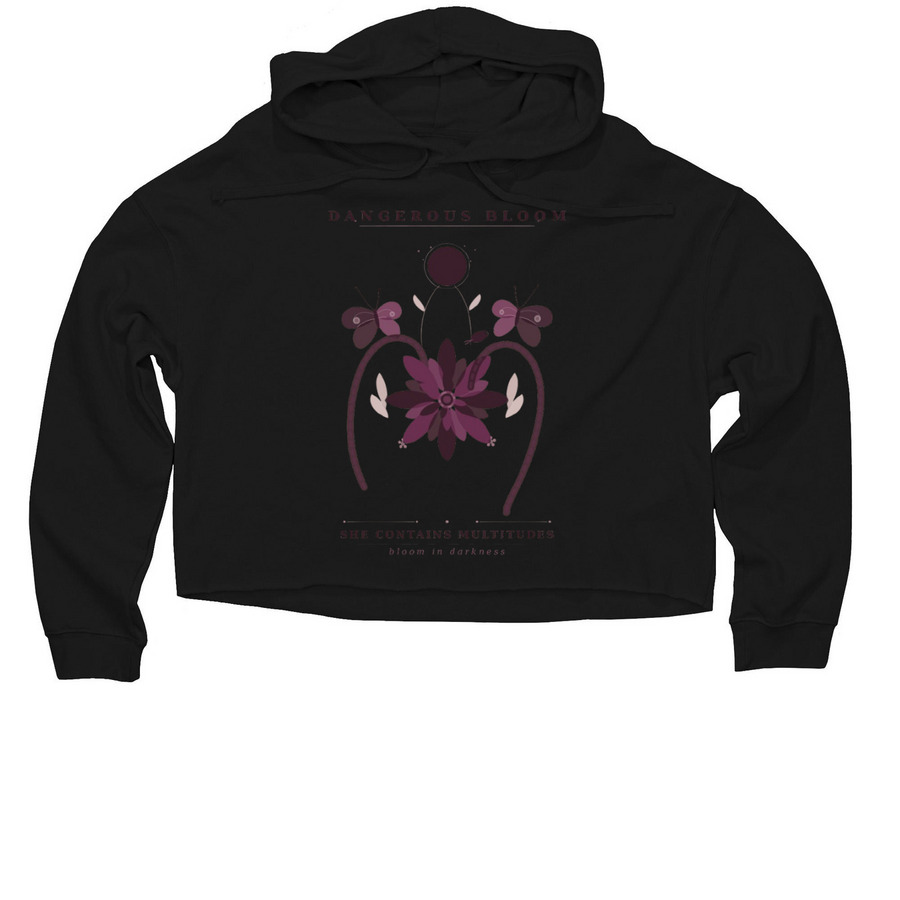 Dangerous Bloom, a Black Women?s Lightweight Cropped Hoodie