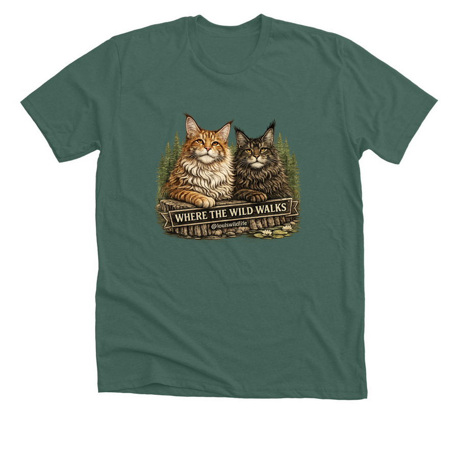 Where the Wild Walks, a Heather Forest Premium Unisex Tee
