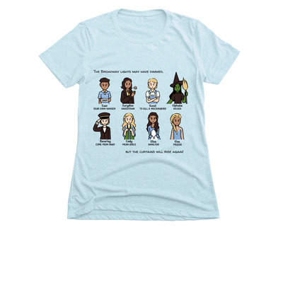 Broadway Lights, a Ice Blue Women's Slim Fit Tee