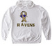 Sunny Strong: Baltimore Ravens Edition, a White Gildan Softstyle Pullover Hoodie