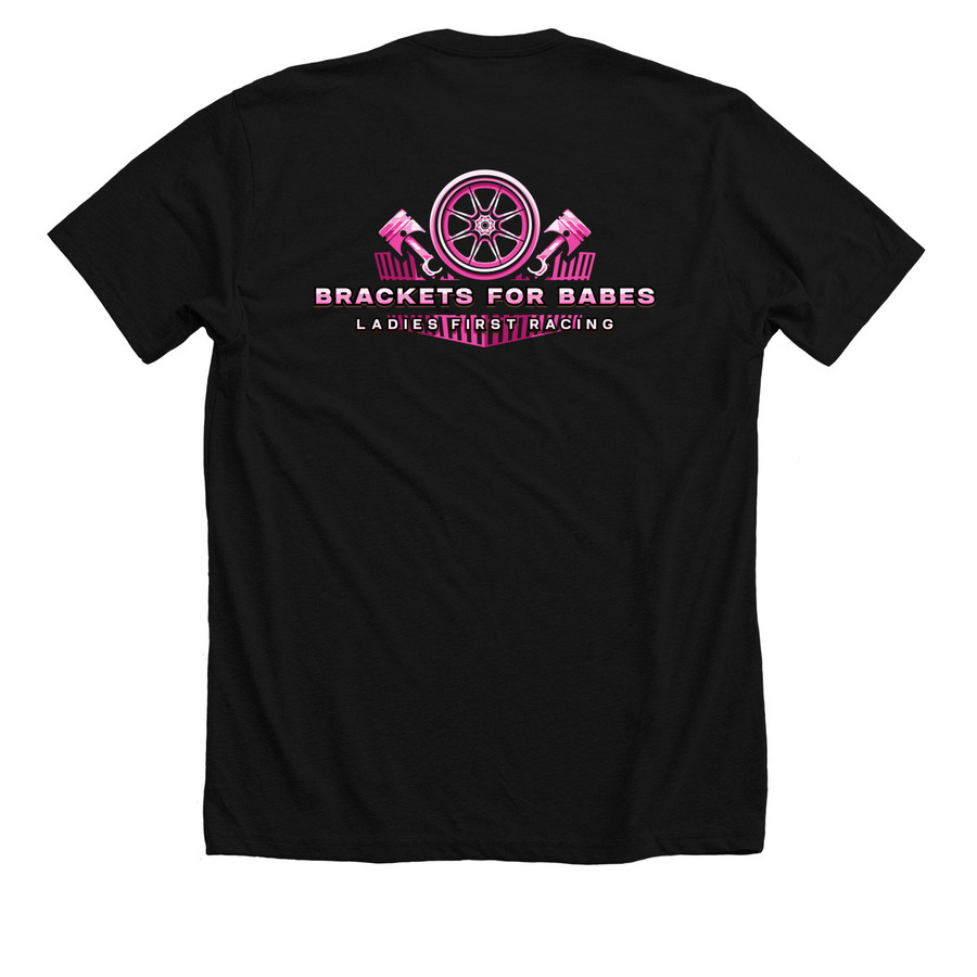 Winter Sale 4 Ladies 1st & Brackets 4 Babes, a Solid Black Blend Premium Unisex Tee (back-view)