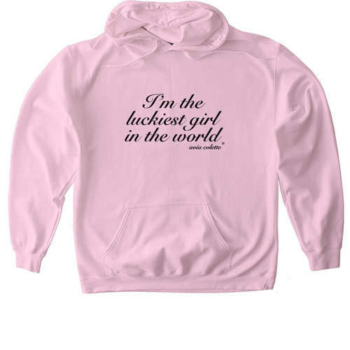 'Luckiest Girl' Merch&nbsp;?, a Light Pink Gildan Softstyle Pullover Hoodie