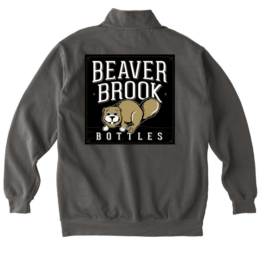 Honoring Our Friend, Gerry Finnegan, a Pepper Comfort Colors Quarter Zip Pullover (back-view)