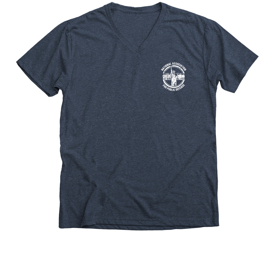 Stand and Speak - Bryan Stevenson, a Heather Navy Premium V-Neck Tee