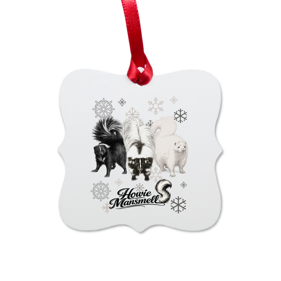 Merry Stinkmas!, a White Aluminum Square Ornament