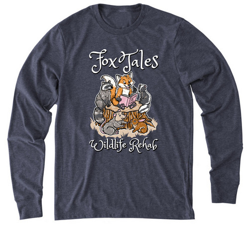 &nbsp;FoxTales Wildlife Rehab 2024, a Rebel Blue Allmade Eco Triblend Long Sleeve Tee