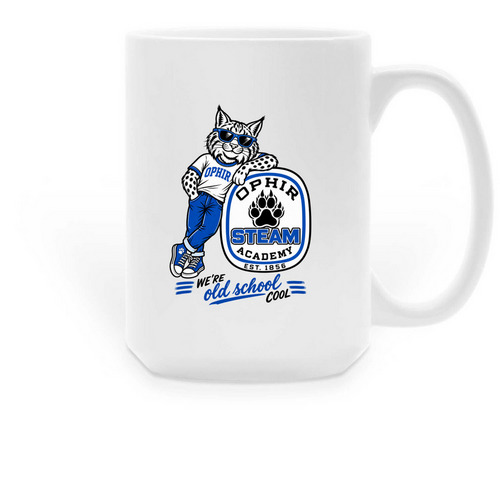Old School Cool Mug, a White Large Coffee Mug