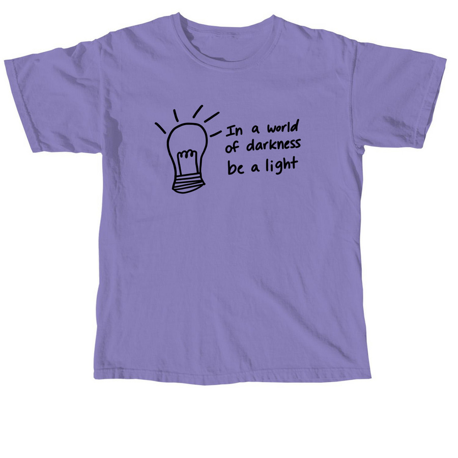 Be a light ?, a Violet Comfort Colors Unisex Tee