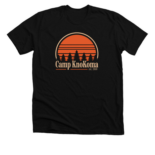 Camp KnoKoma est. 1950, a Solid Black Blend Premium Unisex Tee