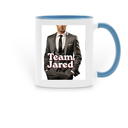 Team Jared, a Light Blue Two-Tone Ceramic Mug