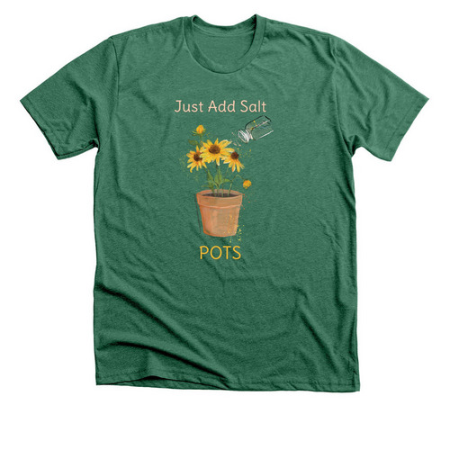 Just add Salt, a Heather Grass Green Premium Unisex Tee