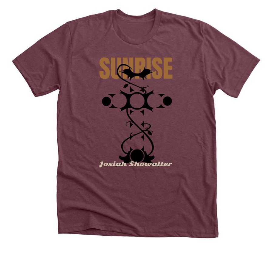 Josiah Showalter | ZUGU Records Sunrise Store, a Heather Maroon Premium Unisex Tee