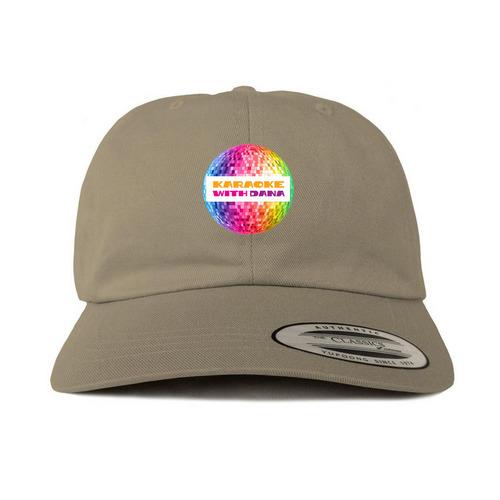 Disco Ball Logo Hats, a Khaki Printed Classic Baseball Cap