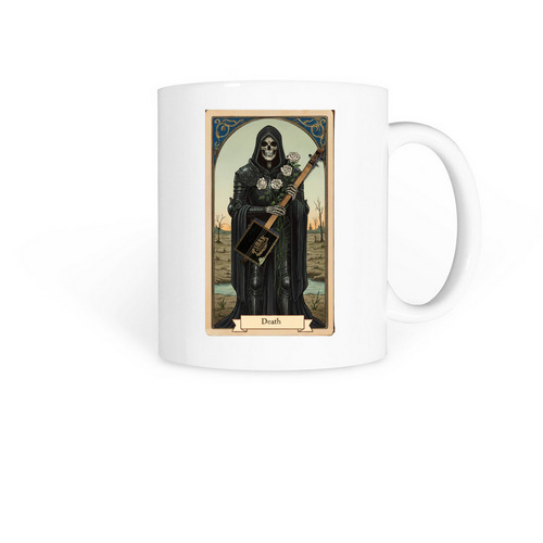 Card No. 13 - Major Arcana Mug Collection, a White Coffee Mug