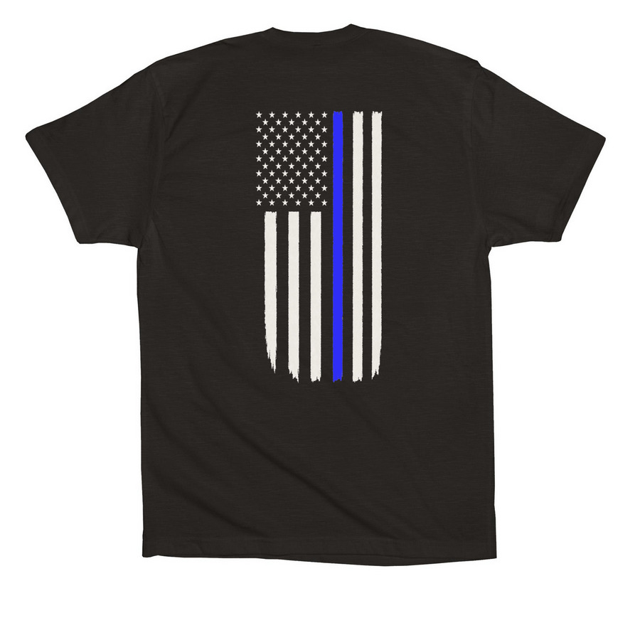 CCF Salutes Police Officers, a Black Premium Cotton Tee (back-view)