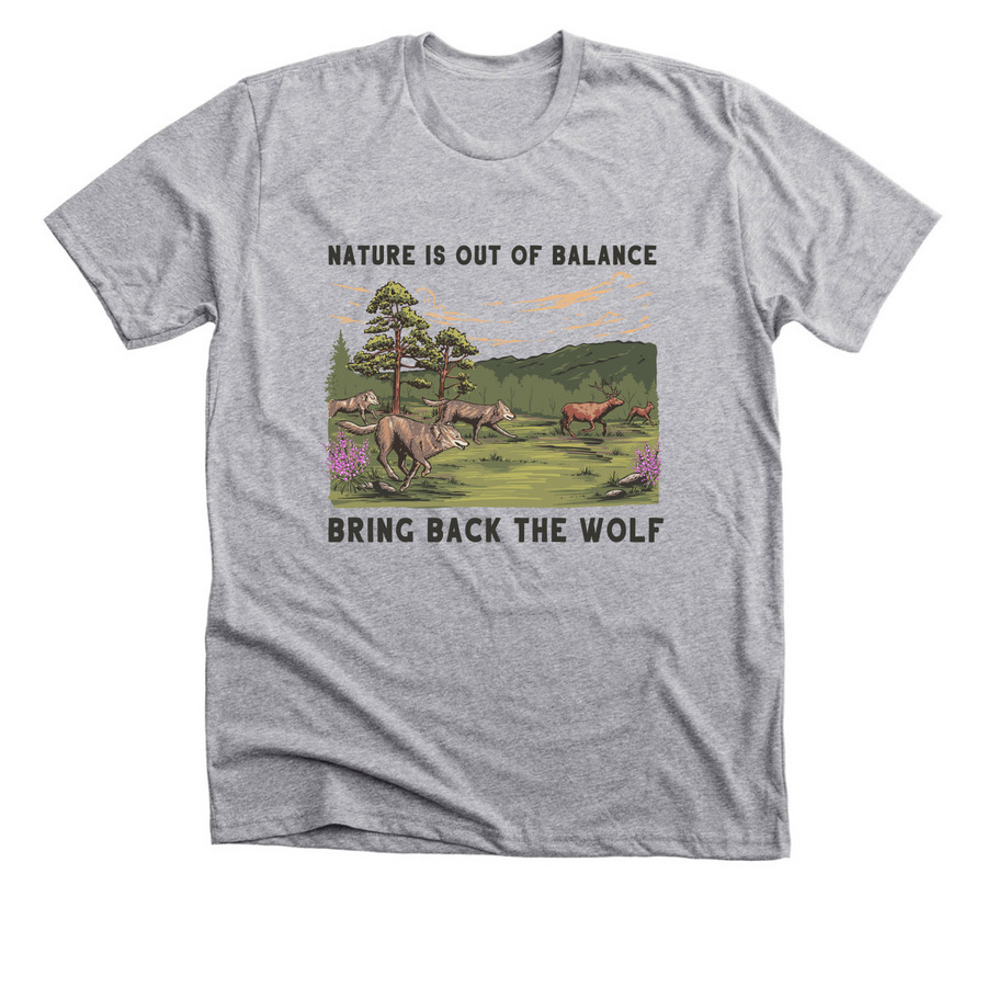 Bring Back the Wolf, a Athletic Heather Premium Unisex Tee