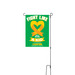 Childhood Cancer Awareness Month Yard Flag, a White 12" x 18" Yard Flag with Stake