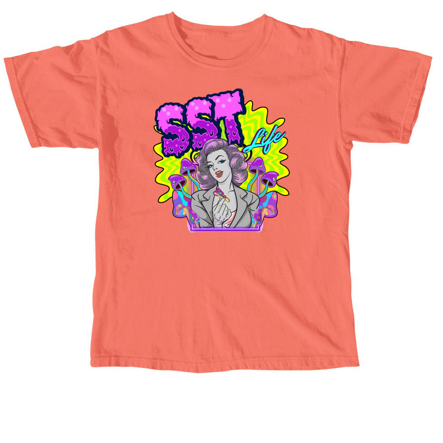 SSTLife - Mush Baby, a Neon Red Orange Comfort Colors Unisex Tee