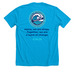 Topeka, KS Event Design, a Neon Blue Premium Unisex Tee (back-view)