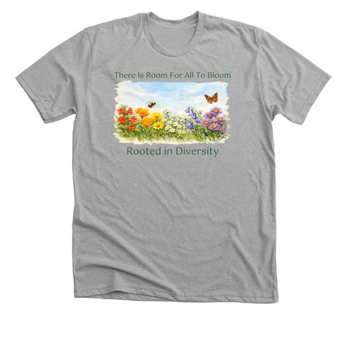 Native Plants for Native Pollinators (light), a Athletic Heather Premium Unisex Tee