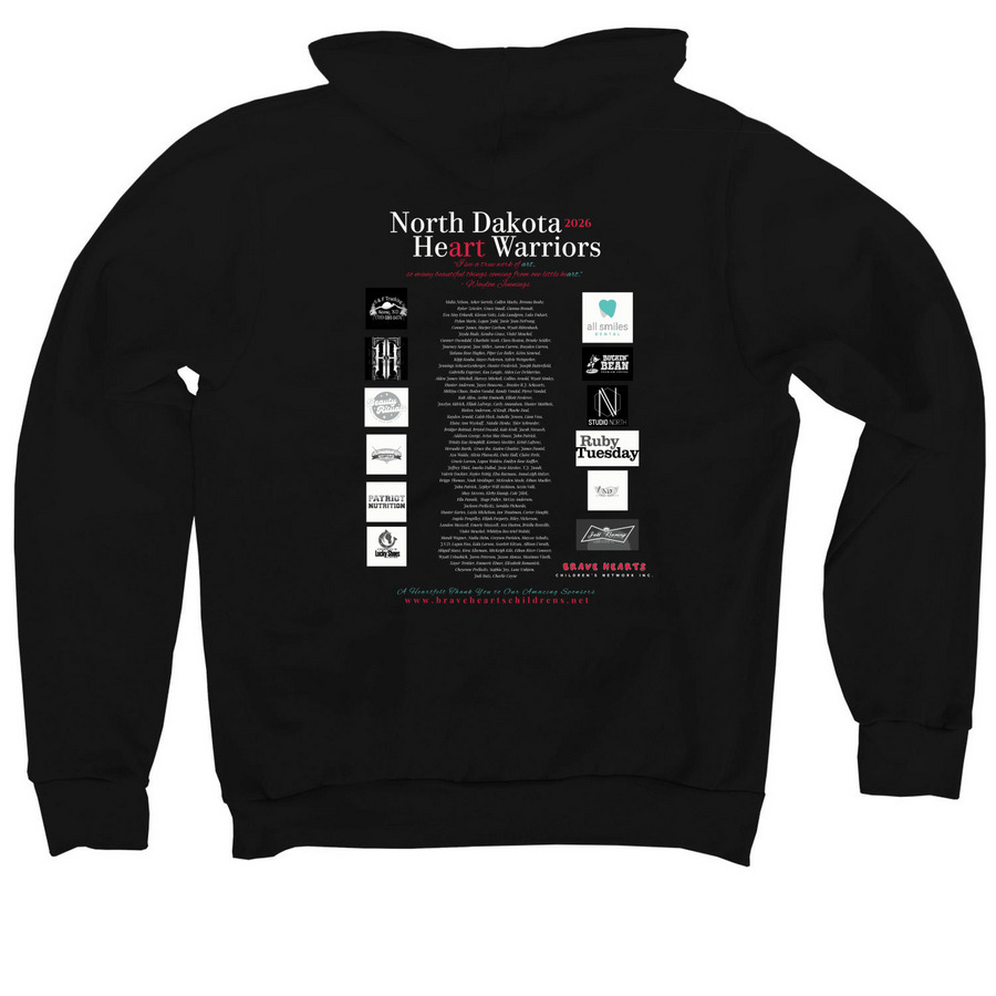 Heart Mama, a Black Premium Pullover Hoodie (back-view)