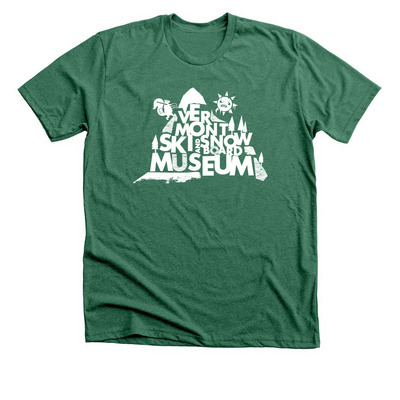 Vermont Ski & Snowboard Museum, a Heather Grass Green Premium Unisex Tee