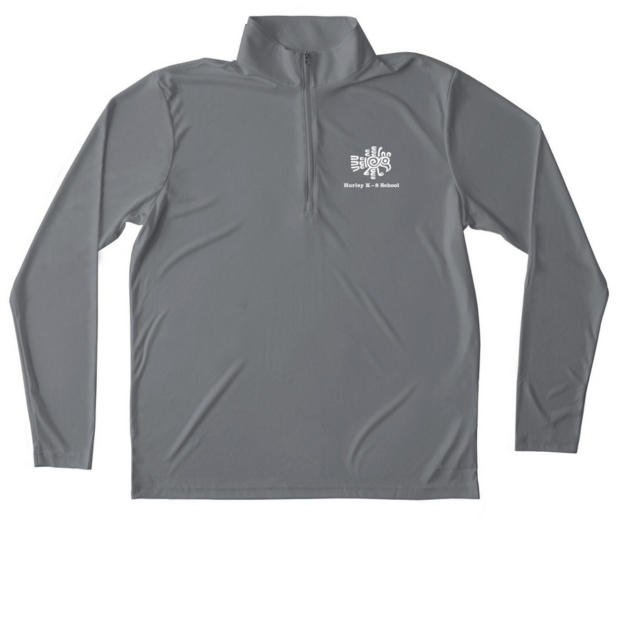 Quarter Zip Pullovers, a Grey Concrete Unisex Performance Quarter Zip Pullover
