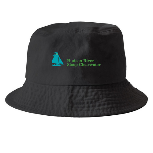 Printed Bucket Hats, a Black Printed Bucket Hat