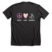 Peace, Love- Surgery, a Dark Grey Heather Premium Unisex Tee (back-view)