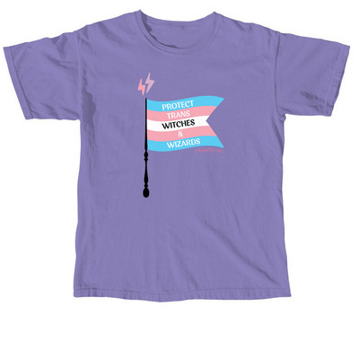 Protect Trans, a Violet Comfort Colors Unisex Tee