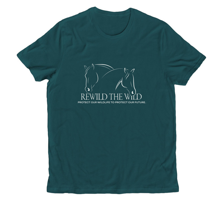 ReWild The Wild, a Deep Sea Green Allmade Organic Cotton Unisex Tee