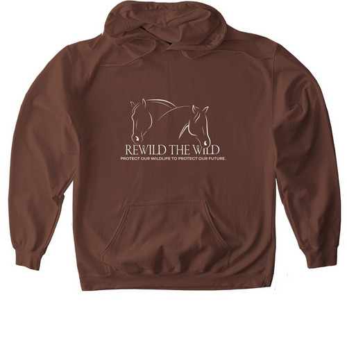 ReWild The Wild, a Cocoa Softstyle Pullover Hoodie