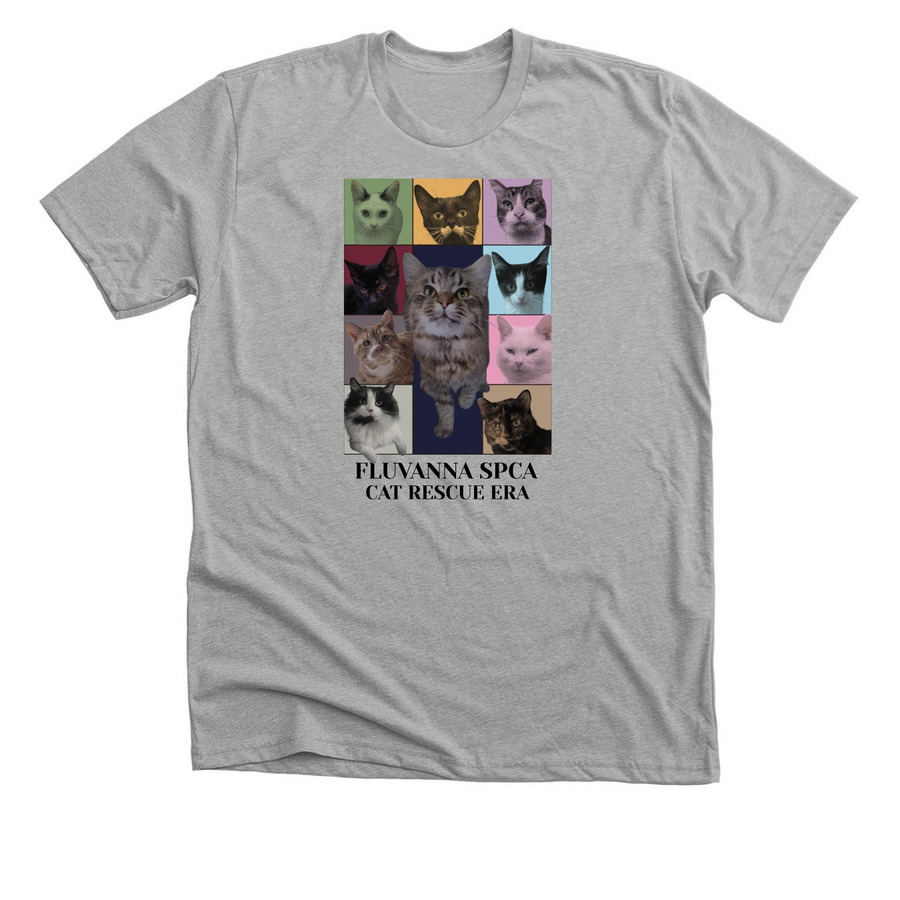 Cat Rescue Era, a Athletic Heather Premium Unisex Tee