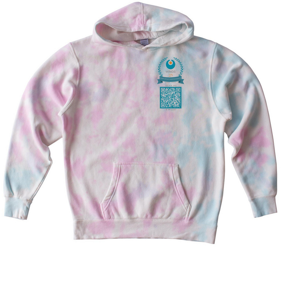 WINGS Youth Field Trip Hoodie, a Cotton Candy Youth Tie Dye Pullover Hoodie