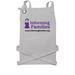Informing Families Apron Logo, a Silver Cotton Canvas Pocket Apron