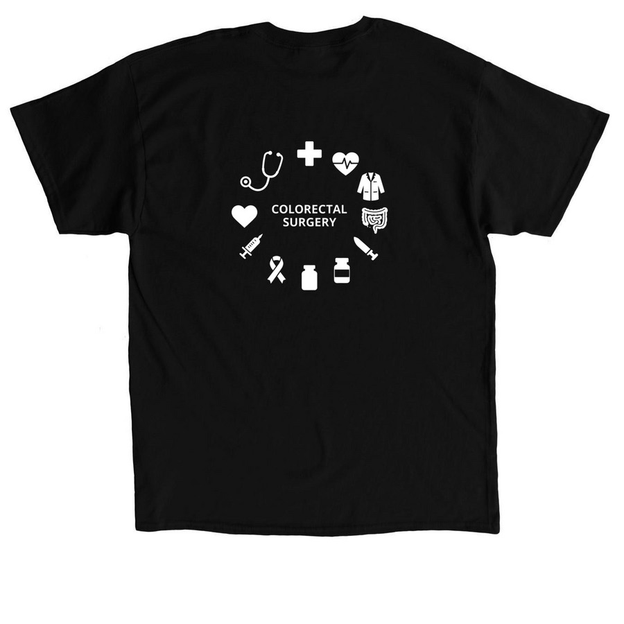 Colorectal Surgery Circle&nbsp;, a Black Classic Unisex Tee (back-view)